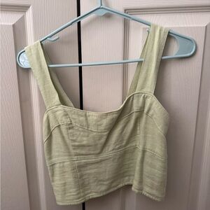 Abercrombie & Fitch Pale Green Cropped Tank Top